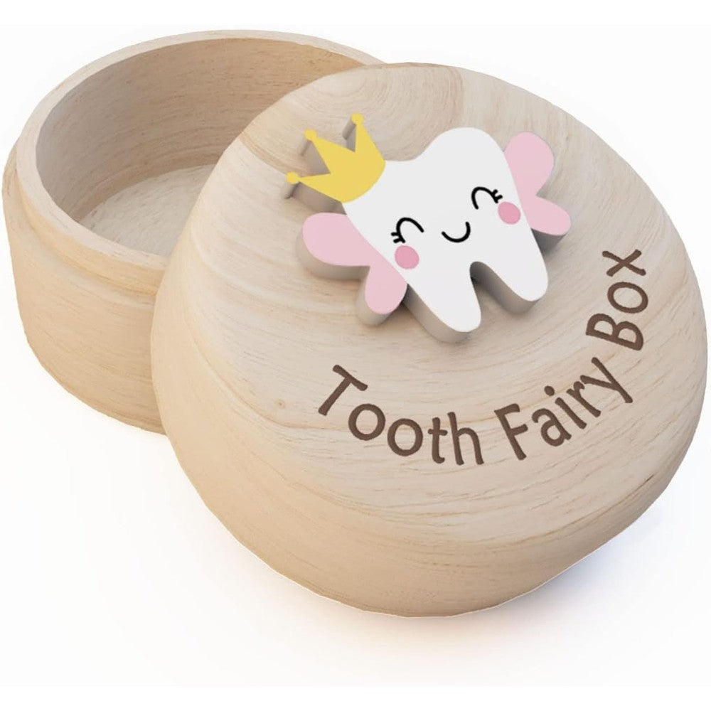 Azbuk tooth fairy box front view with 3D tooth carving