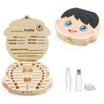 Esmorah wooden baby tooth keepsake box front view