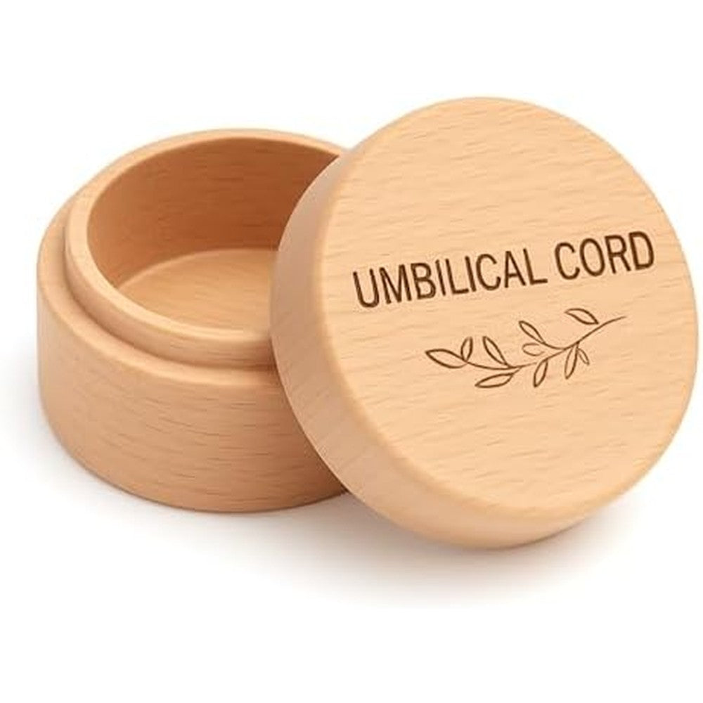 Ajcotahm wooden umbilical cord keepsake box front view