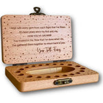 20 Moments of Tooth Fairy Keepsake Box natural beech wood front view