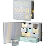 Votum Baby Keepsake Box with Moon and Stars design front view