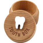 Free-Space tooth fairy box wooden keepsake front view