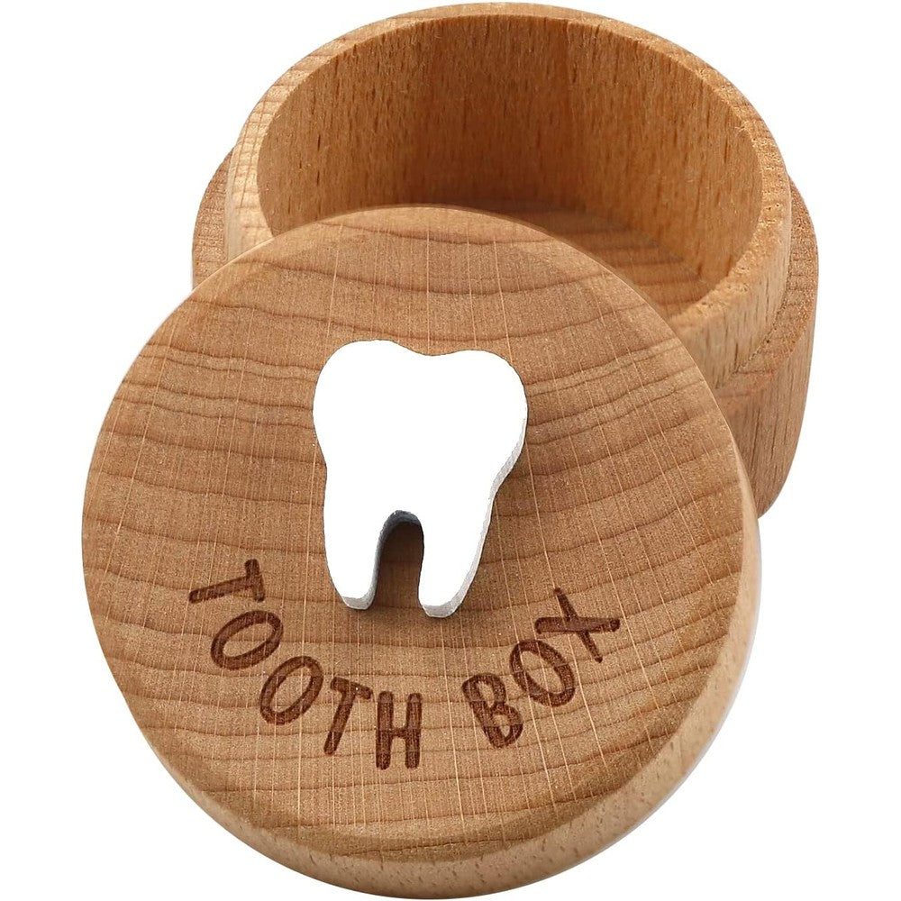 Free-Space tooth fairy box wooden keepsake front view