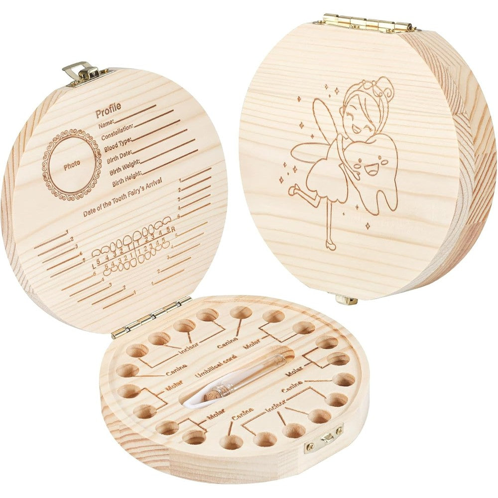 Annhua wooden tooth fairy keepsake box front view