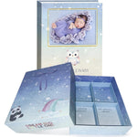 Kani Leon LLC baby memory book and keepsake box front view featuring Dream Big Little One theme for newborn milestone tracking