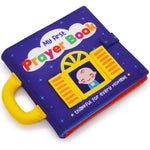 Urban Kiddy My First Prayer Book front view of blue fabric photo album.
