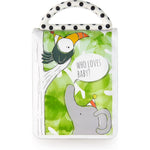 Sassy Developmental Look Book Baby Photo Album front view featuring high contrast patterns and easy grip textured handle.