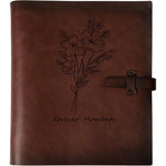 Sucarlon genuine leather photo album flower design front view