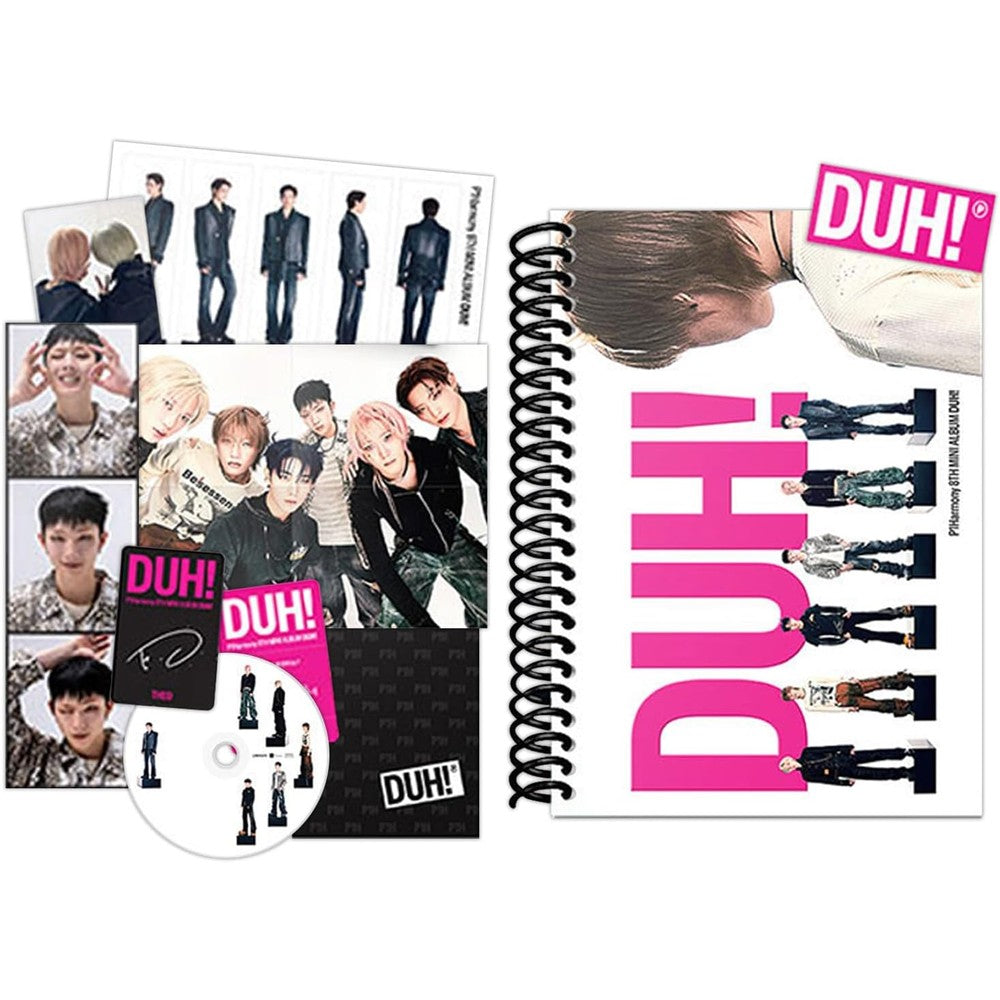P1Harmony Duh eighth mini album D version front view showcasing official collectible packaging.