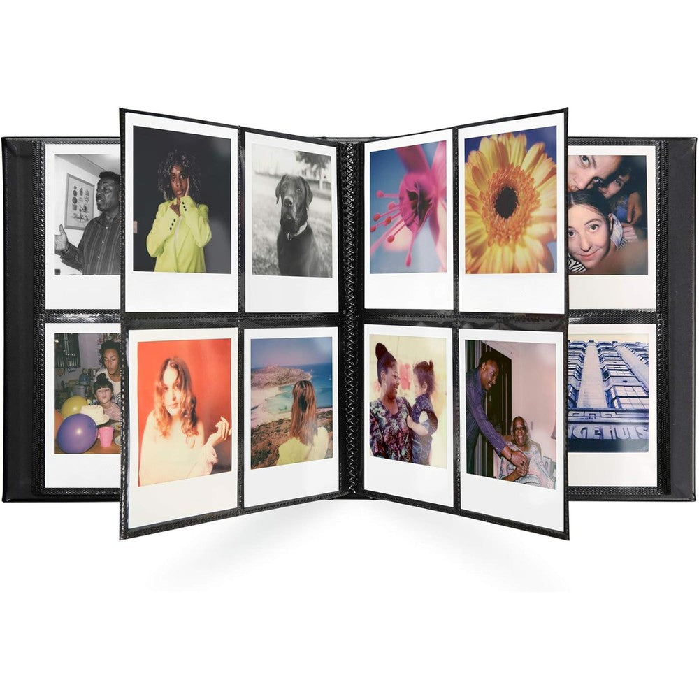 Polaroid Large Photo Album front view in black leatherette finish