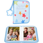 Xfveiwoo baby cloth photo album front view showing blue star patterned cover