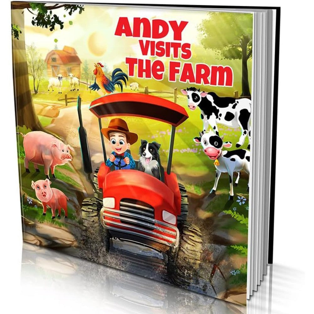 Dinkleboo Visits The Farm personalized storybook front cover