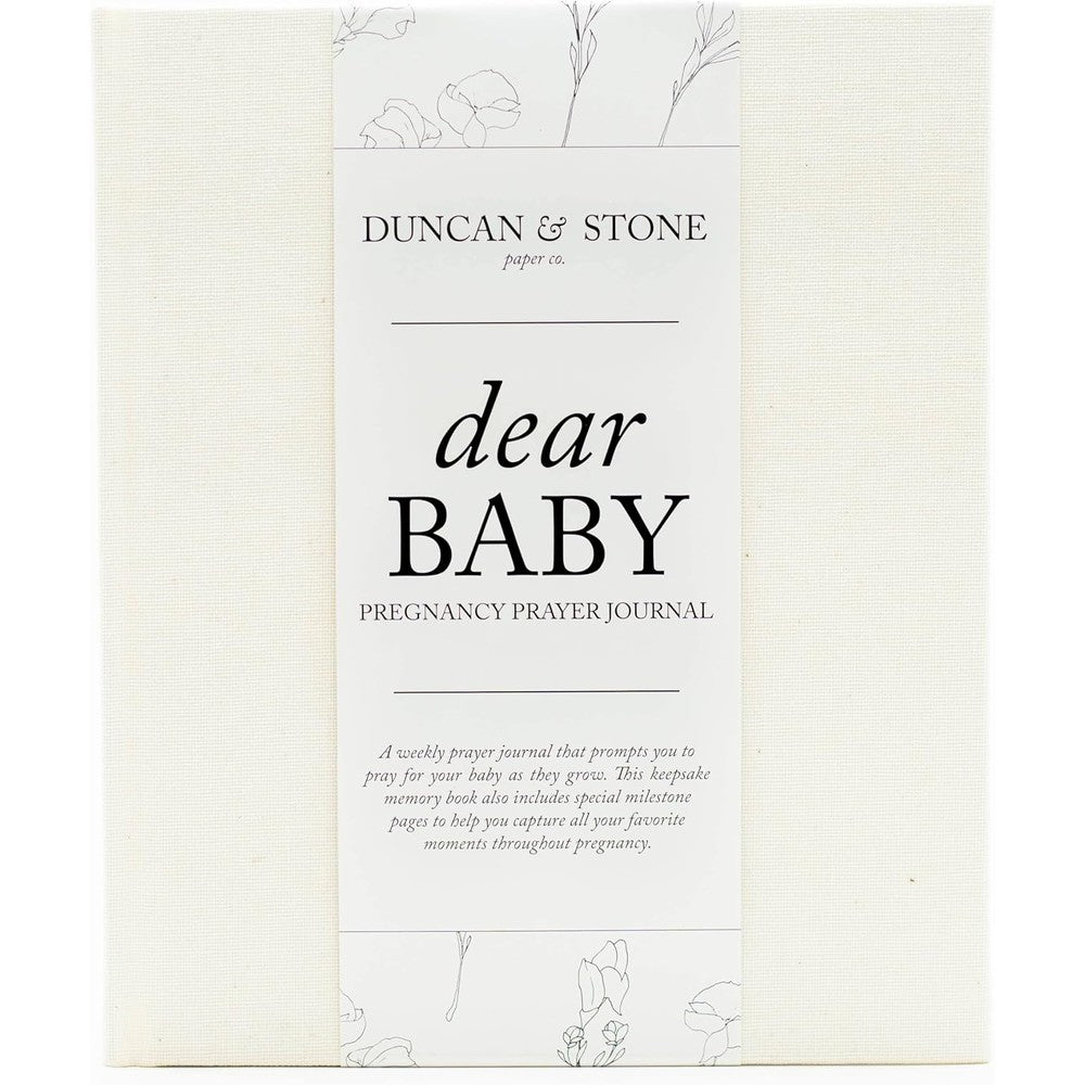 Duncan & Stone Paper Co. Dear Baby Pregnancy Prayer Journal front cover