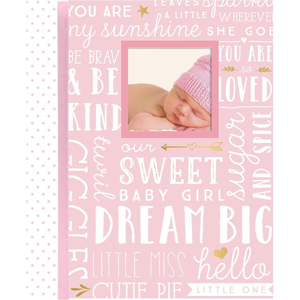 Lil Peach Dream Big pink baby memory book front cover