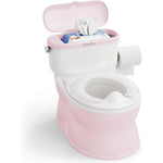 CheerTry 2-in-1 toddler potty training toilet front view with flushing handle