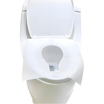 YOFAN disposable toilet seat covers front view of the compact ten piece travel packaging