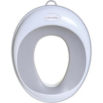 Dreambaby non slip potty training seat front view in sleek grey color