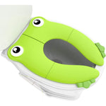 Magtimes portable folding potty training seat front view green color child care accessory