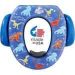 Ginsey NBC Universal Jurassic World Soft Potty Seat front view blue cushioned toddler toilet training ring