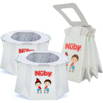 Nuby disposable travel potty with liner front view for toddlers