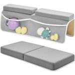 IFNOW baby bath kneeler and elbow rest pad set front view displaying gray neoprene cushioning mat