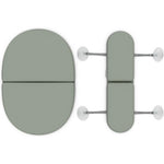 Lalo Knee and Elbow Saver sage green front view padded bath cushions for parents.
