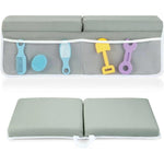 PandaEar baby bath kneeler and elbow rest pad grey front view comfortable kneeling mat cushion