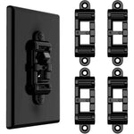 Wisefam toggle light switch cover guard front view gloss black