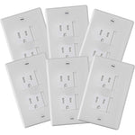 Safety Innovations self-closing Decora outlet covers set of 6 in white