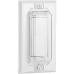 Clymene light switch cover guard clear rocker style front view