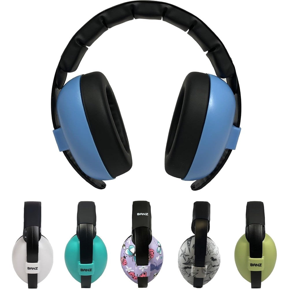 Banz infant hearing protection earmuffs blue front view