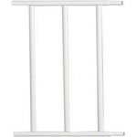 Carlson Pet Products Extension Kit for Mini Pet Gate front view showing the 6 inch white steel bar framework.