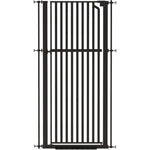 Senneny 63 inch extra tall cat gate front view installed in a doorway.