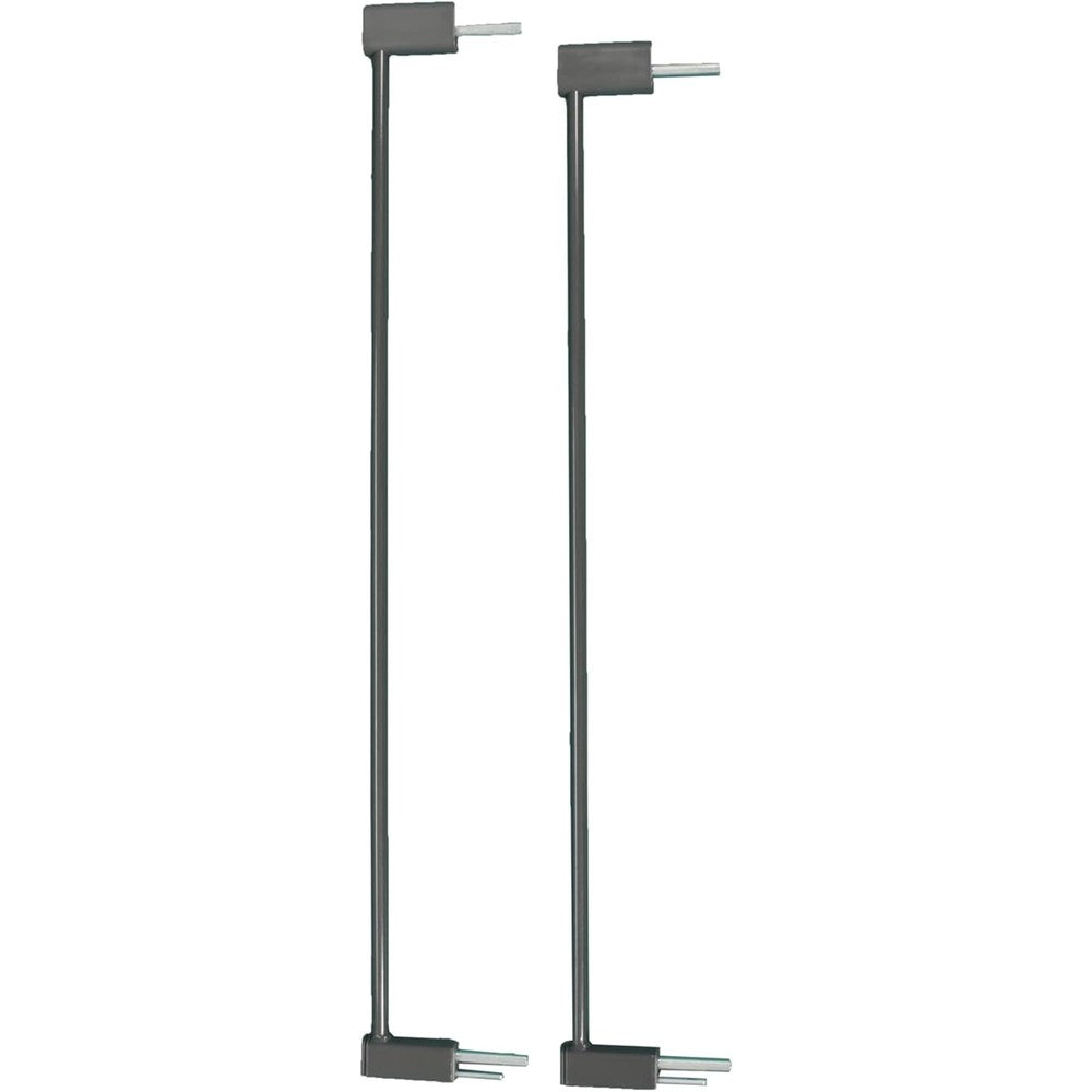 Qdos Safety Designer Gate Extensions front view of slate colored baby gate accessories for wide doorways