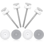 Vmaisi baby gate extender four pack front view showing premium threaded spindle rods.