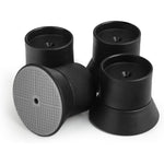 Mumeasy 4 pack baby gate wall protector extender front view showing black rubber pads