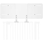 Lumizone Pet Gate Height Extension Kit front view attached to white safety gate.