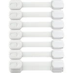 Wappa child safety strap locks 10 pack white adhesive latches