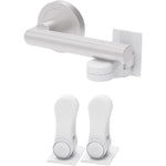 Inaya Child Proof Door Lever Lock, Baby Proofing Door Handle Lock, Minimalist Design, 3M Adhesive And No Drilling Needed, 2 Pack - Image 1