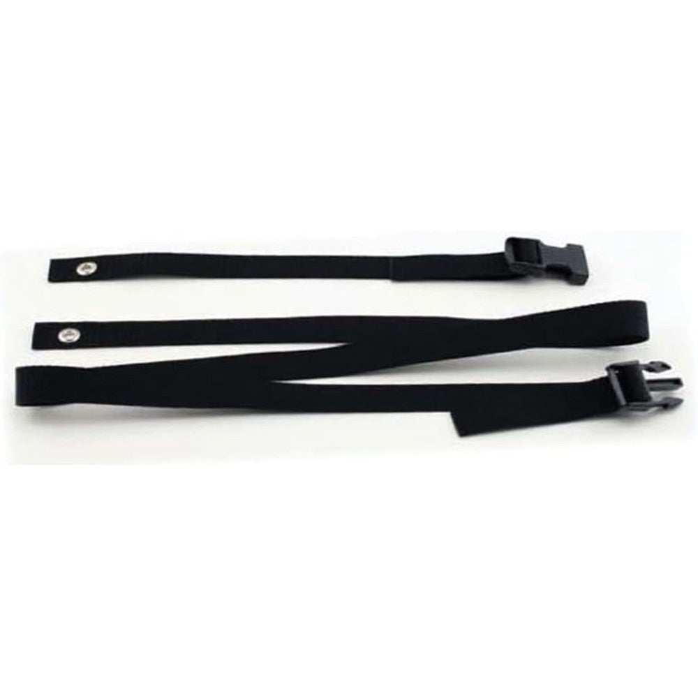 Ready America Travel Television Safety Straps front view showcasing heavy duty black anti tip wall anchors.