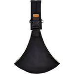 Beyoik baby sling carrier in black front view showing adjustable strap