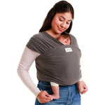 Sleepy Wrap stretchy ergonomic baby carrier sling front view dark gray color