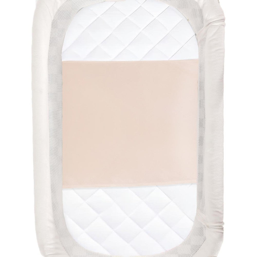 Promeed 100% mulberry silk bassinet sleeve champagne color front view