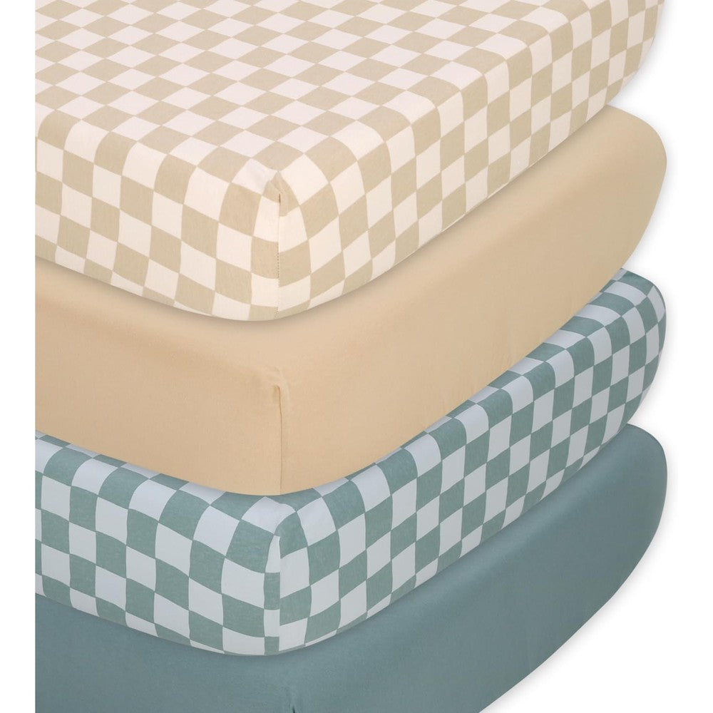 The Peanutshell organic bassinet sheets 4-pack set