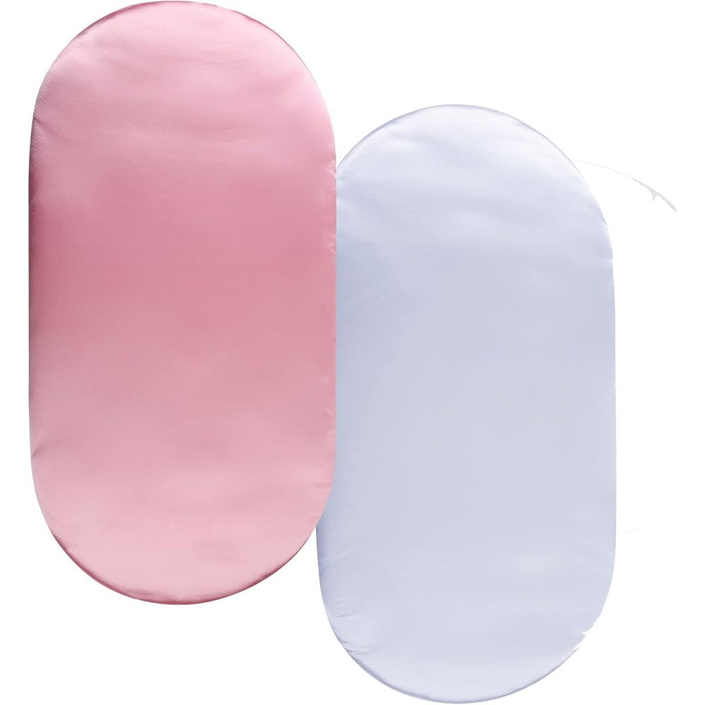 Tcmyyund satin bassinet sheet set 2 pack front view