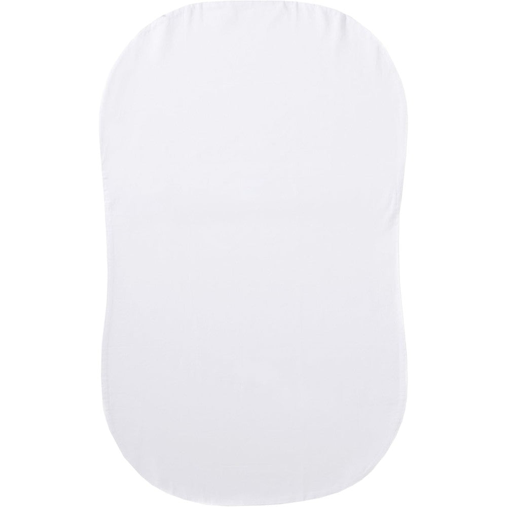 Halo Bassinest Fitted Sheet, 100% Organic Cotton, Soft And Breathable Bassinet Sheet For Babies, 30 Inches By 16 Inches, White - Image 1