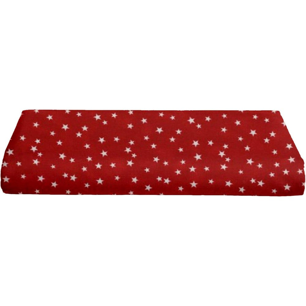 BKB cradle sheet lucky stars red front view authentic imported cotton baby bedding