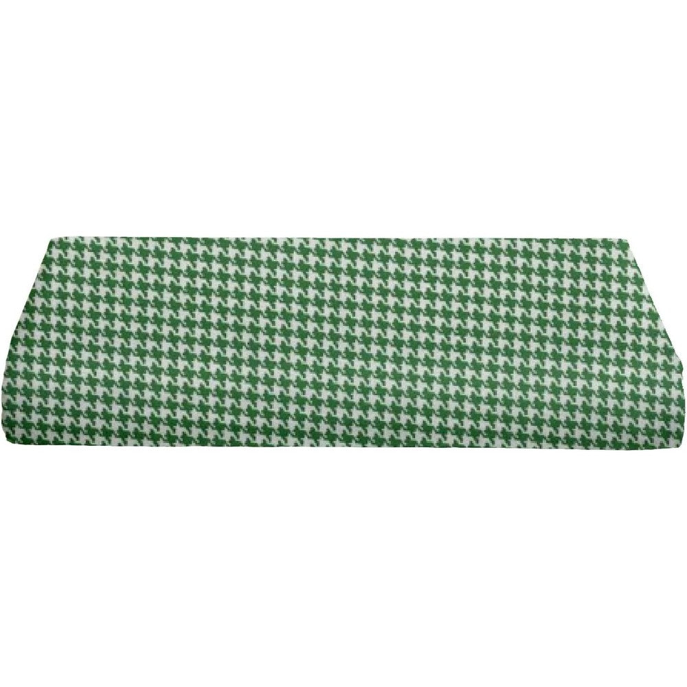 BKB Cradle Sheet Happy Houndstooth Kelley green geometric pattern front view