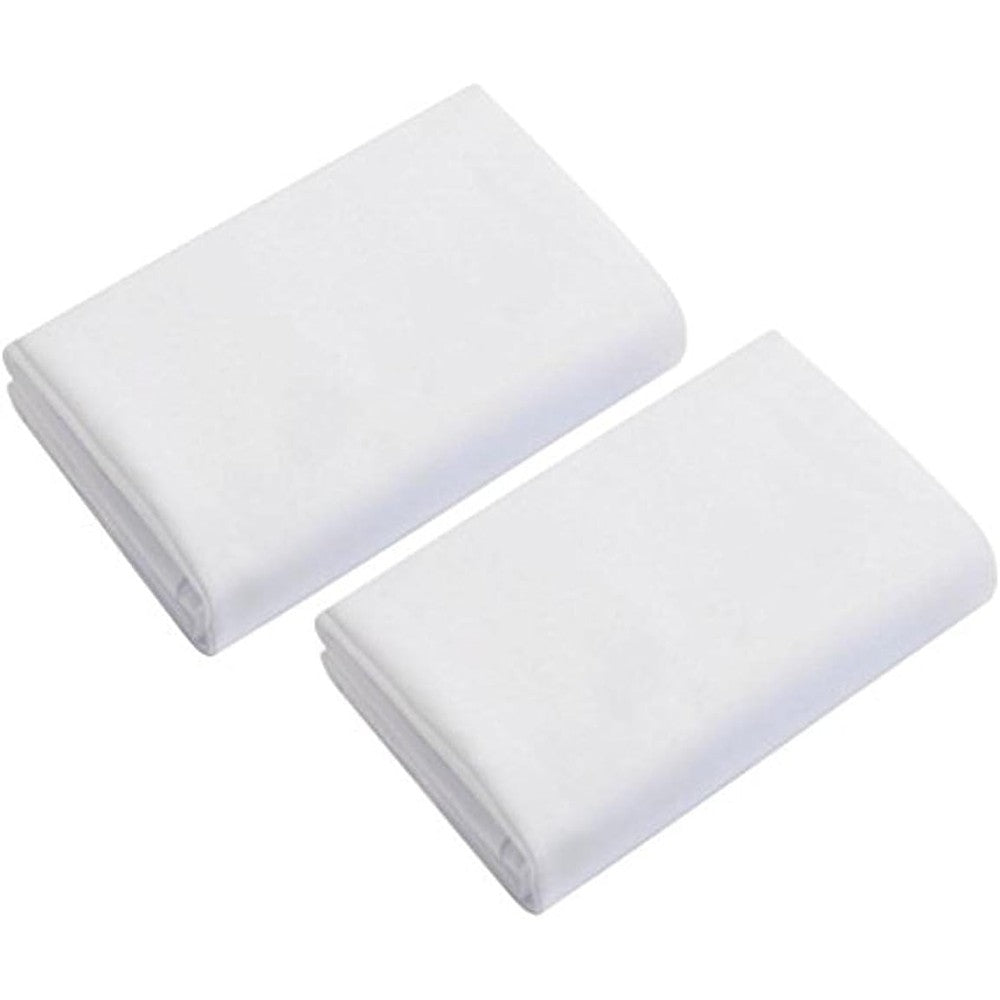 Baby Doll white poly cotton cradle sheets set of 2 front view premium nursery bedding