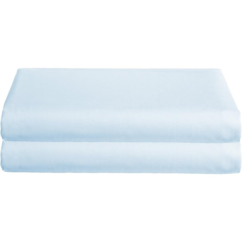 Babydoll Bedding Poly Cotton Cradle Sheets Light Blue front view premium imported nursery bedding